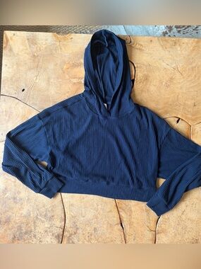 ALO Muse Hoodie Navy Size Medium. good Condition.